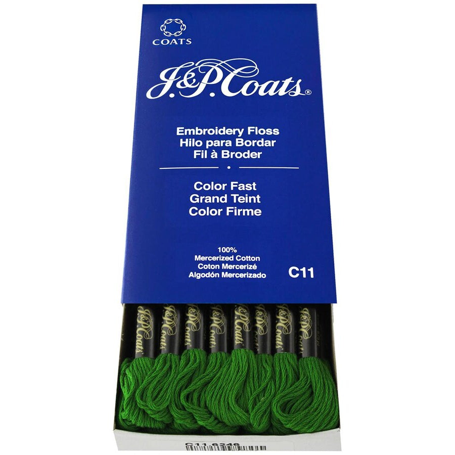 J&amp;P COATS EMBROIDERY FLOSS PISTACHIO GREEN VERY DARK