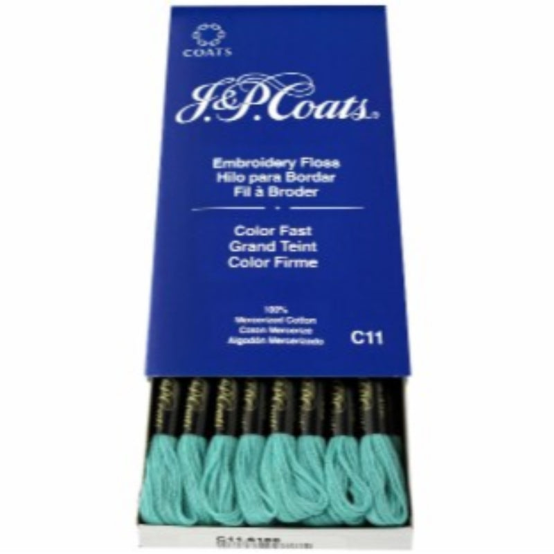 J&amp;P COATS EMBROIDERY FLOSS AQUAMARINE DARK