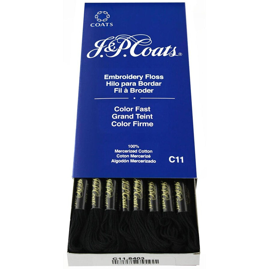 J&amp;P COATS EMBROIDERY FLOSS BLACK