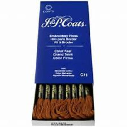 J&amp;P COATS EMBROIDERY FLOSS BROWN