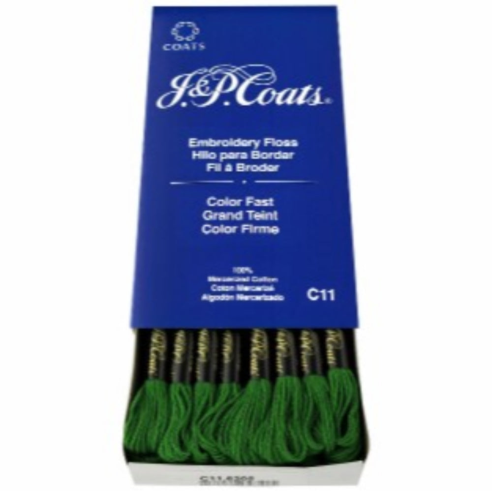 J&amp;P COATS EMBROIDERY FLOSS EMERALD GREEN MEDIUM