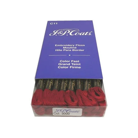 J&amp;P COATS EMBROIDERY FLOSS GARNET