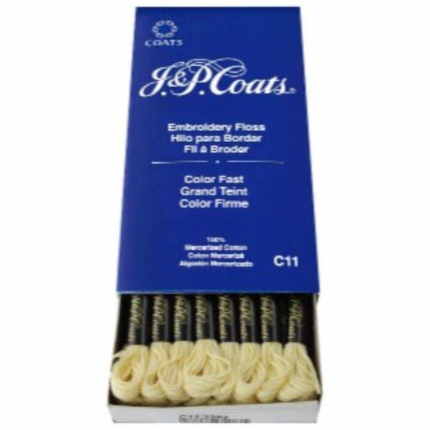 J&amp;P COATS EMBROIDERY FLOSS GOLDEN YELLOW VERY LIGHT