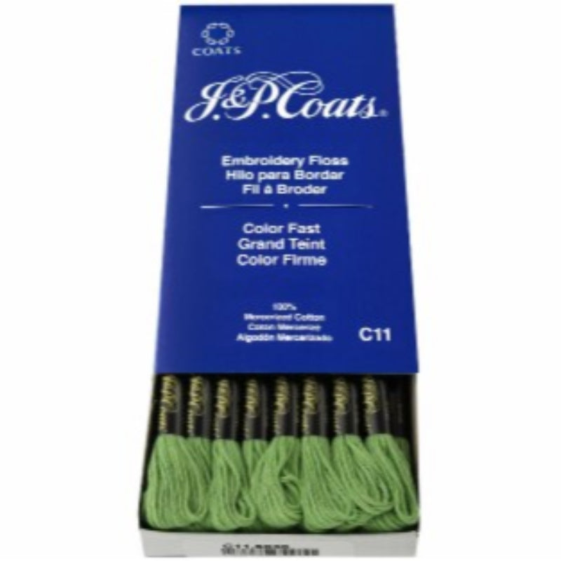 J&amp;P COATS EMBROIDERY FLOSS NILE GREEN LIGHT