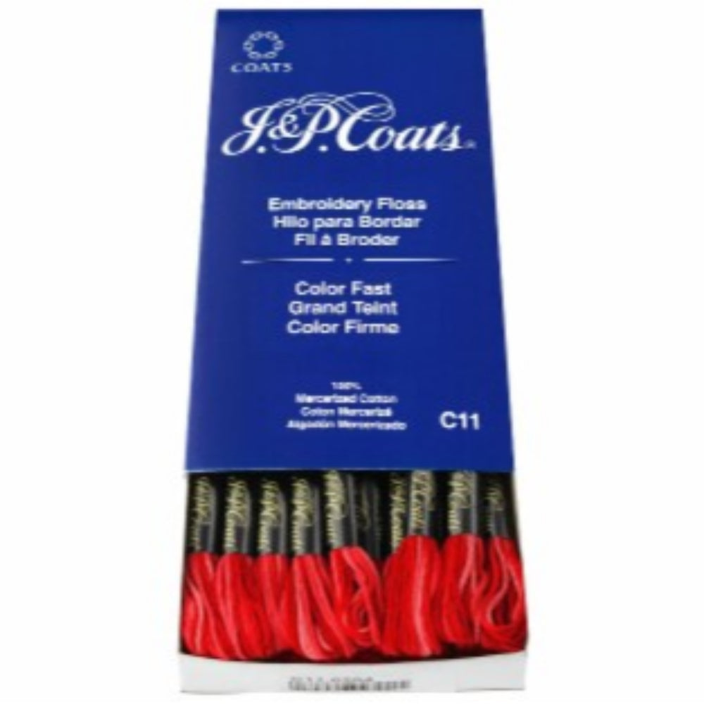 J&amp;P COATS EMBROIDERY FLOSS SHADED BRIGHT REDS