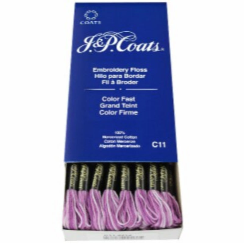 J&amp;P COATS EMBROIDERY FLOSS SHADED PURPLES