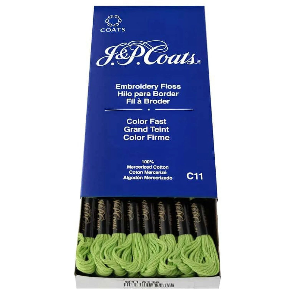 J&amp;P COATS EMBROIDERY FLOSS KELLY GREEN