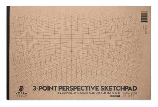 3-POINT PERSPECTIVE SKETCHPAD - LARGE 11”X17”