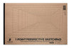 1-POINT PERSPECTIVE SKETCHPAD - LARGE  11”X17”