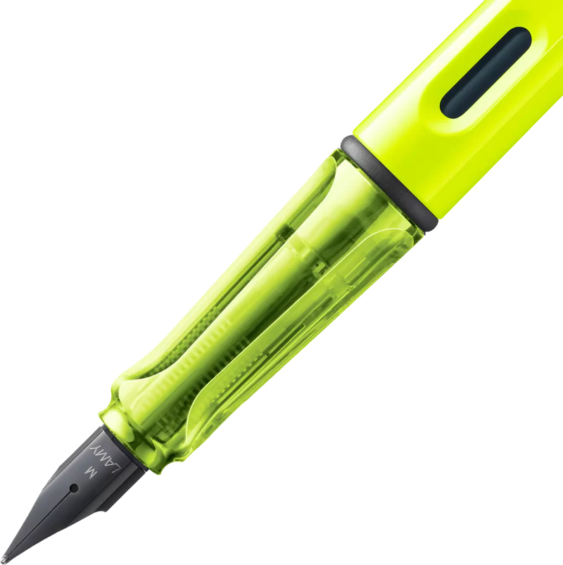 SAFARI FOUNTAIN PEN - NEON YELLOW (FINE NIB)