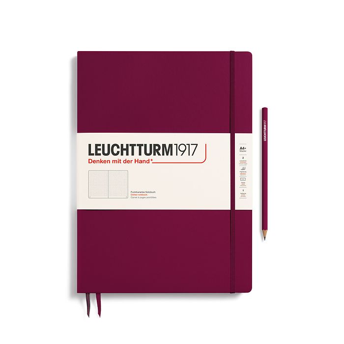 LARGE A4 NOTEBOOK CLASSIC DOTTED PORT RED