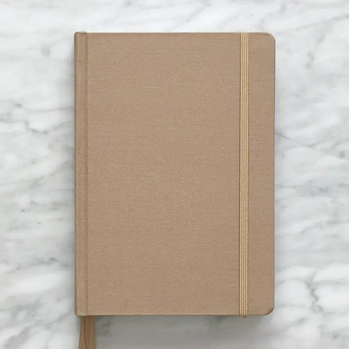 LINEN HARDCOVER DOTTED JOURNAL - LATTE