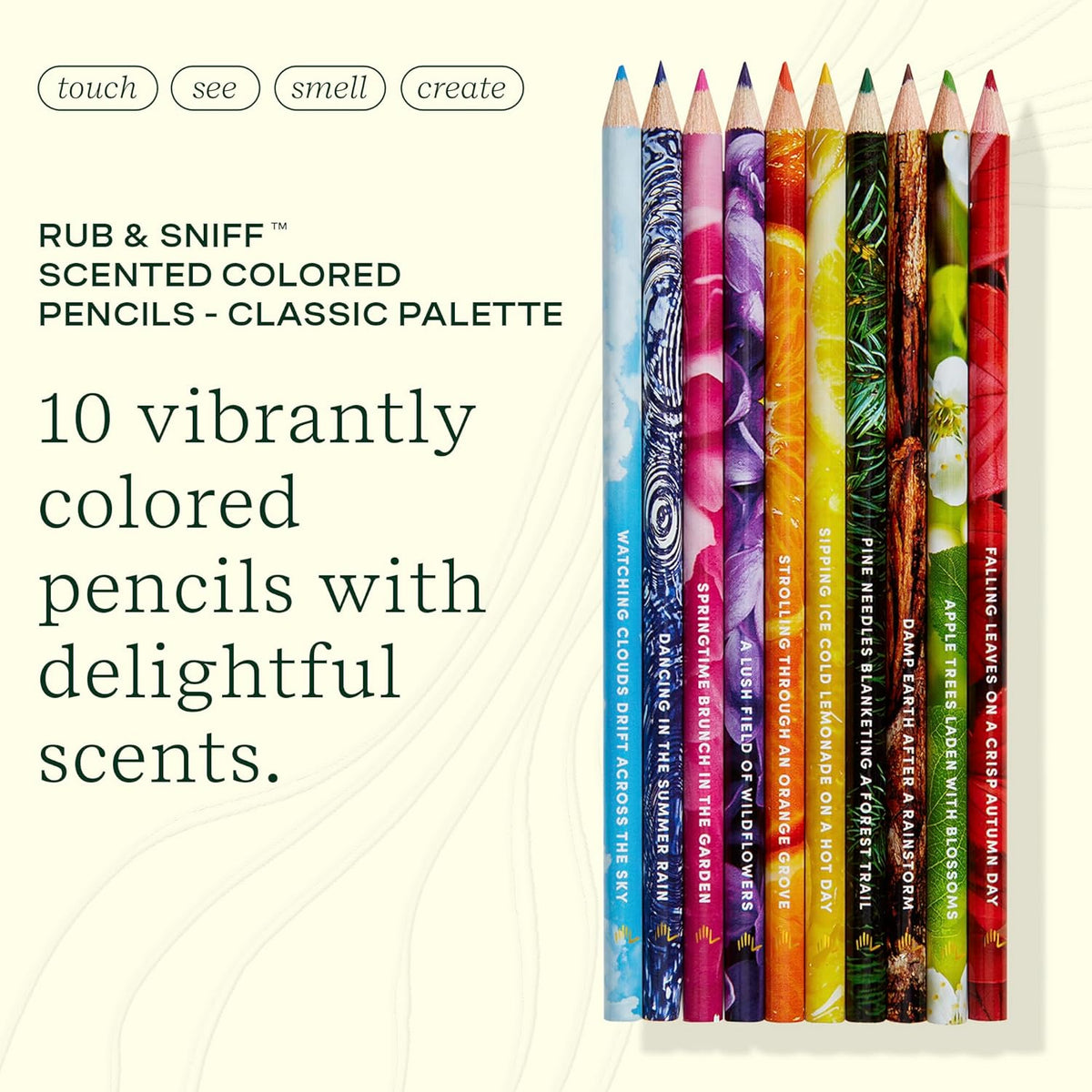 LIFELINES - SCENTED COLORED PENCILS, 10 PACK