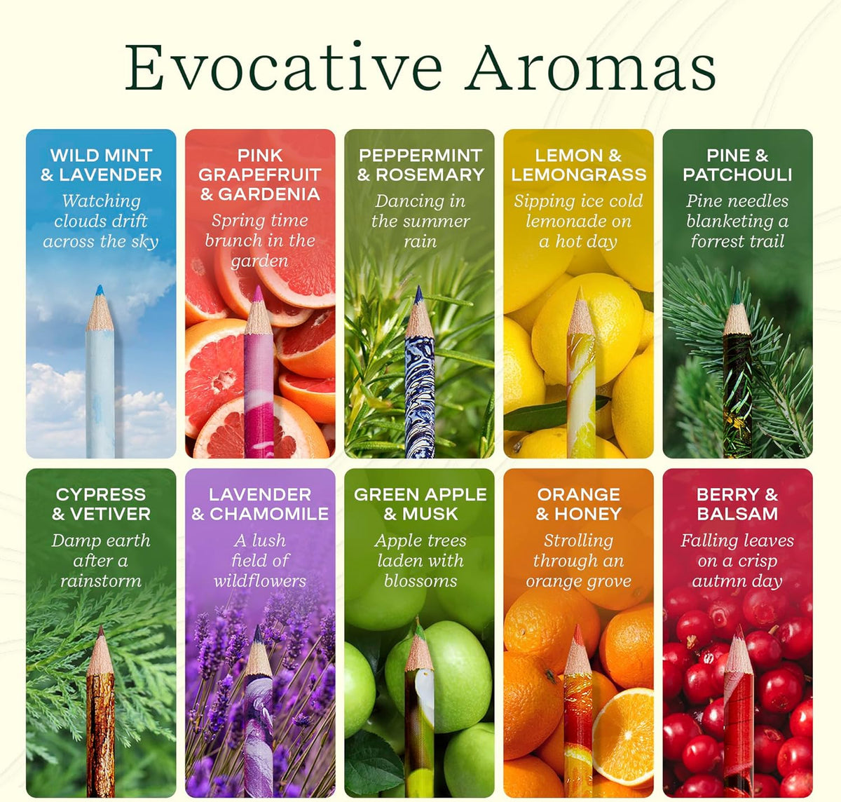 LIFELINES - SCENTED COLORED PENCILS, 10 PACK