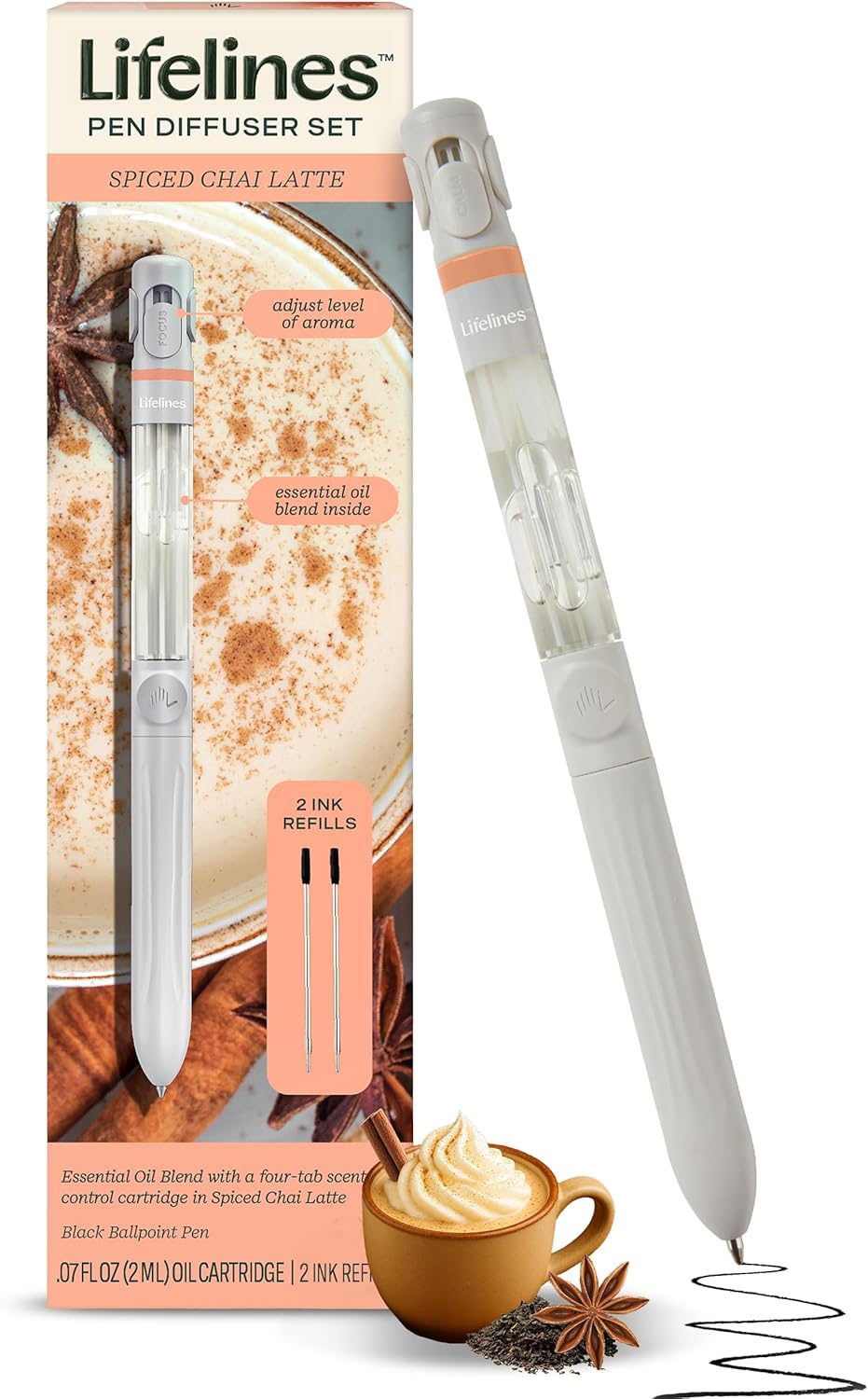 LIFELINES , PEN DIFFUSER - YUMMY COLLECTION  , SPICED CHAI LATTE