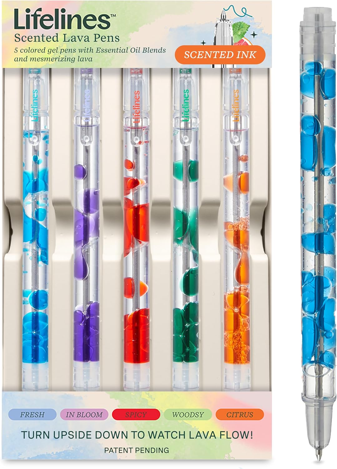 LIFELINES , SCENTED LAVA PENS 5PK CLASSICS