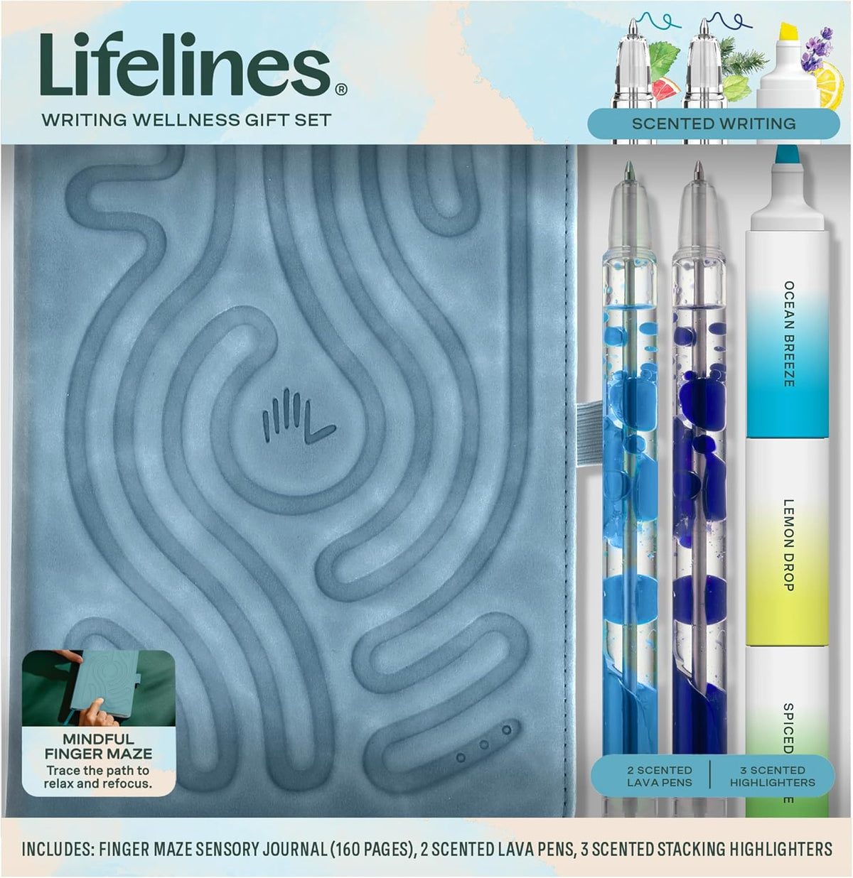 LIFELINES WRITING WELLNESS GIFT SET - BLUE