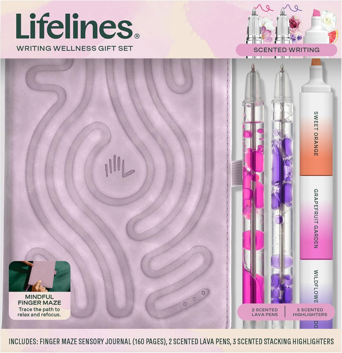 LIFELINES WRITING WELLNESS GIFT SET - DUSTY PINK