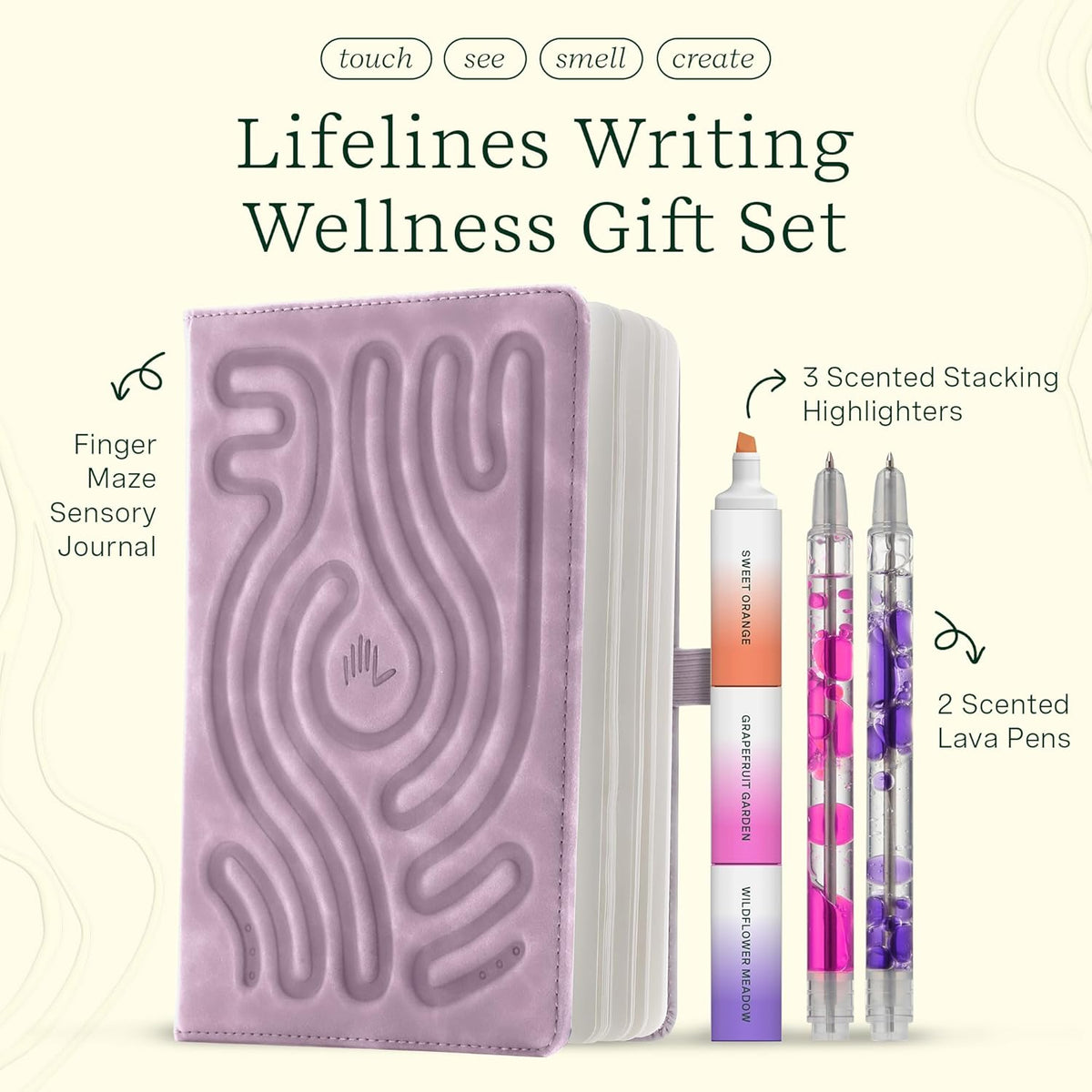 LIFELINES WRITING WELLNESS GIFT SET - DUSTY PINK