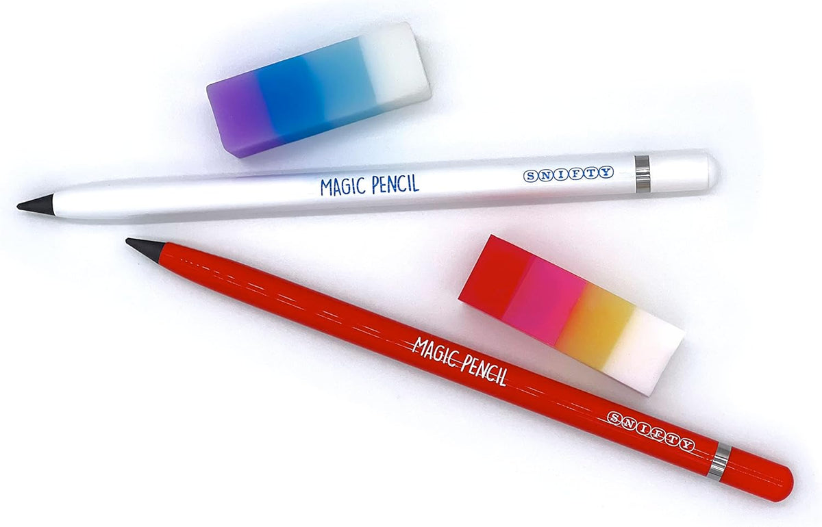 MAGIC PENCIL AND ERASER SET - RED