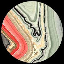 MARBLED - TURQUOISE/ APRICOT/ RASPBERRY