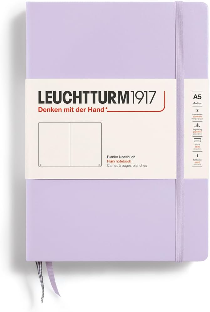 MEDIUM A5 NOTEBOOK PLAIN LILAC