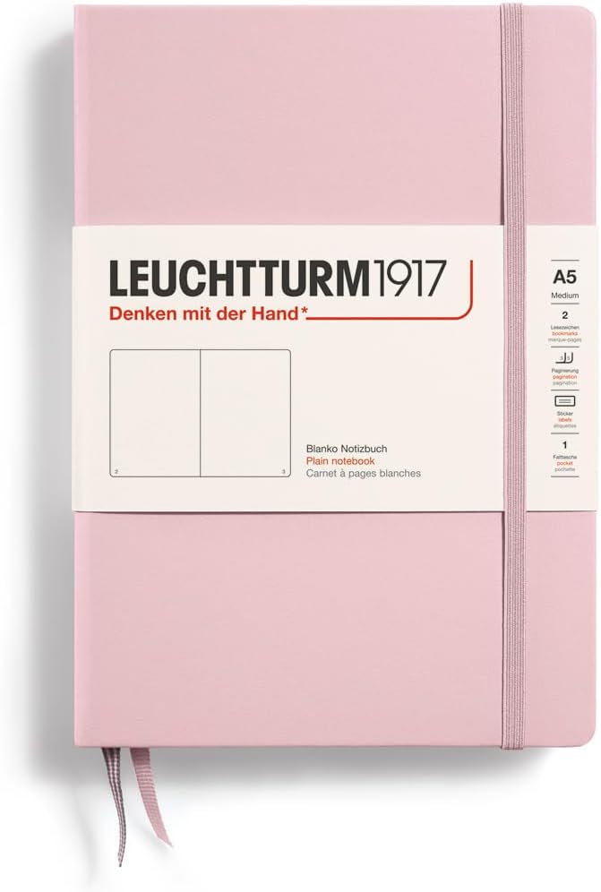 MEDIUM A5 NOTEBOOK PLAIN POWDER