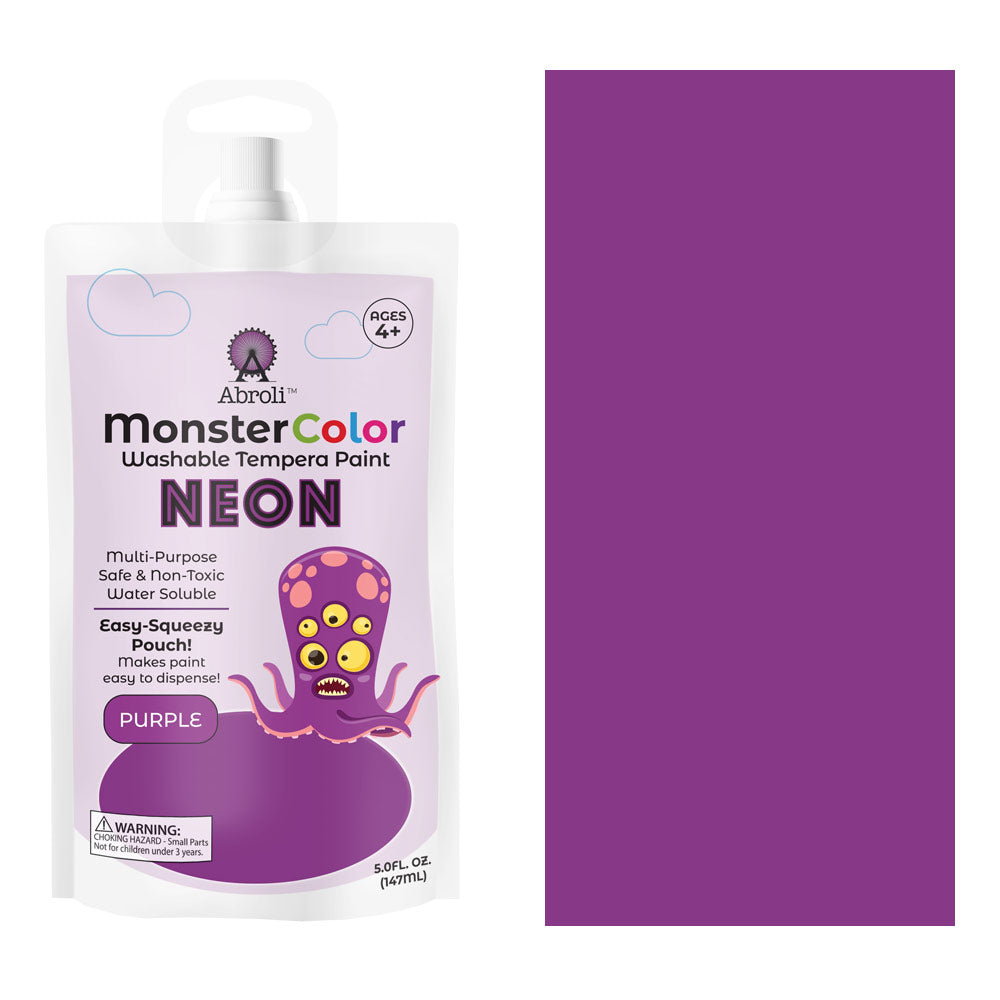 MONSTER WASHABLE TEMPERA 5oz NEON PURPLE