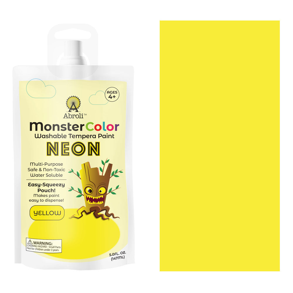 MONSTER WASHABLE TEMPERA 5oz NEON YELLOW