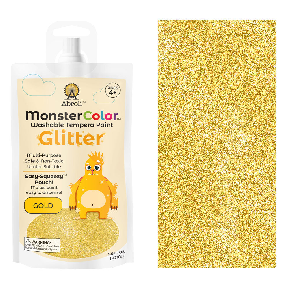 MONSTER WASHABLE TEMPERA 5oz GLITTER GOLD