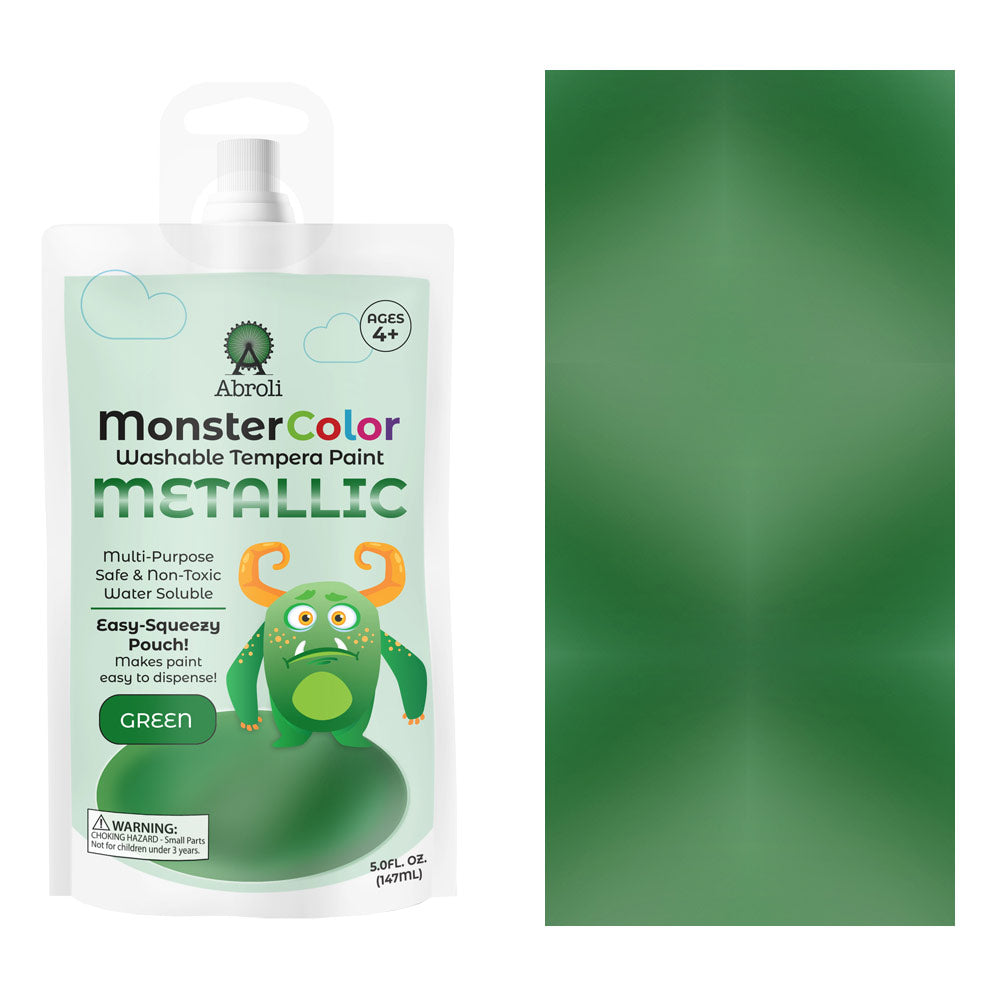 MONSTER WASHABLE TEMPERA 5oz METALLIC GREEN