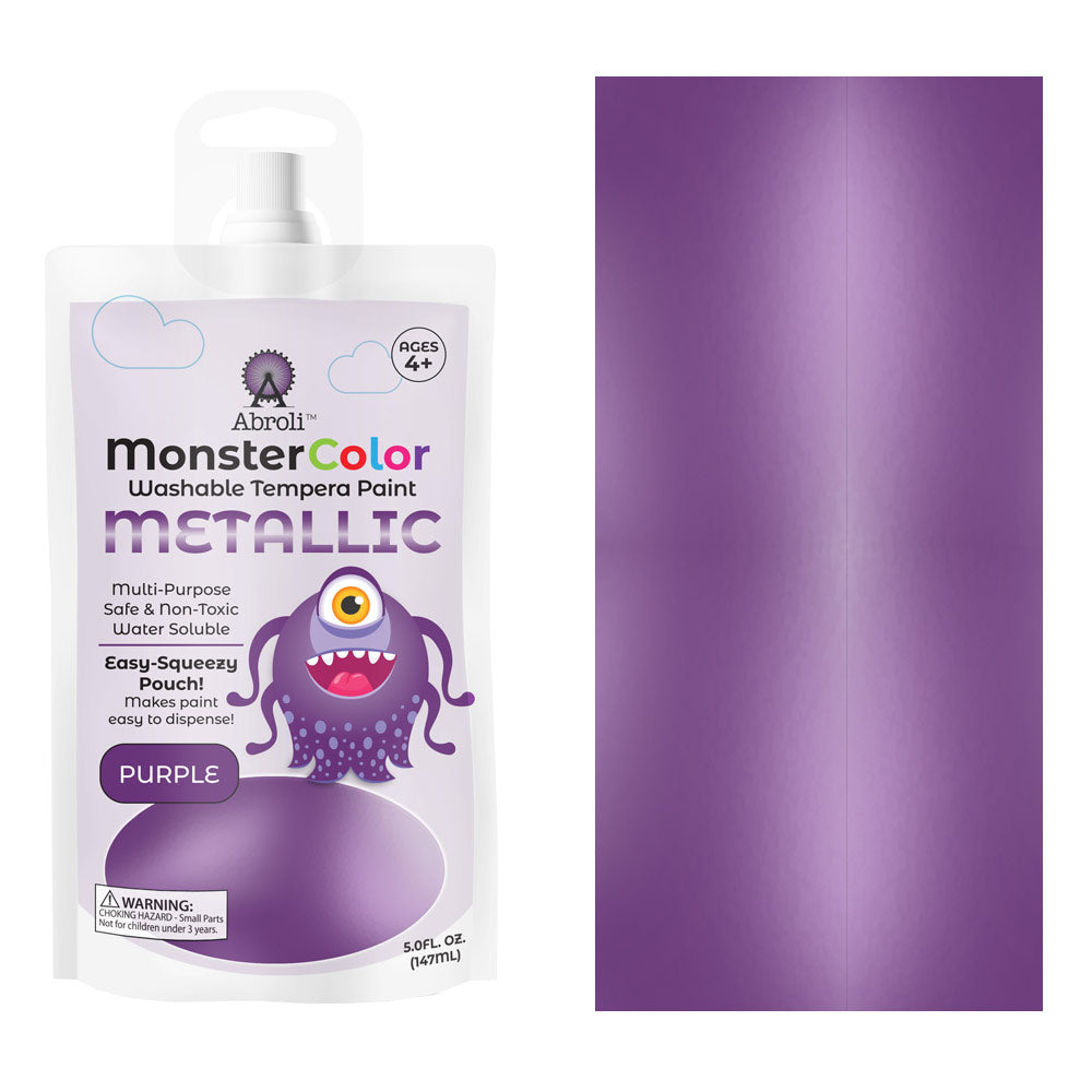 MONSTER WASHABLE TEMPERA 5oz METALLIC PURPLE