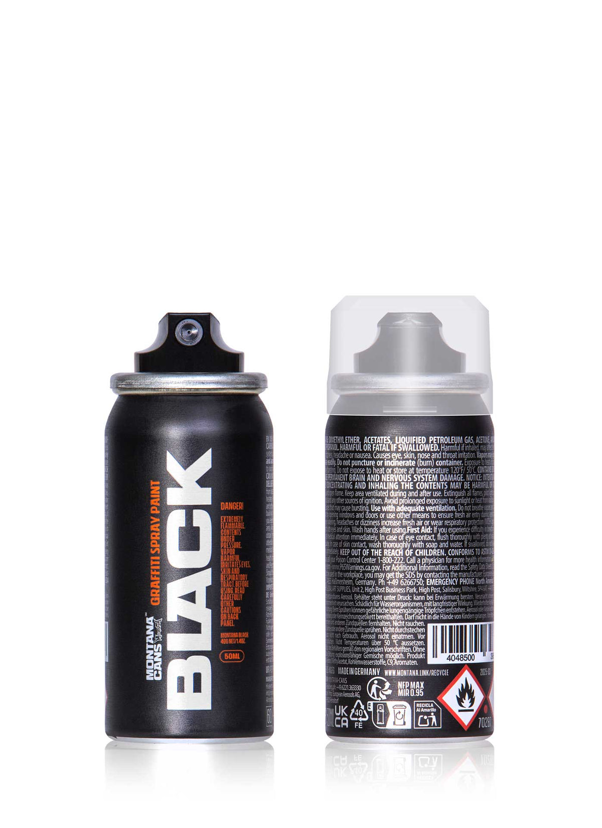 MONTANA BLACK HIGH PRESSURE SPRAY CAN BLACK 50ML