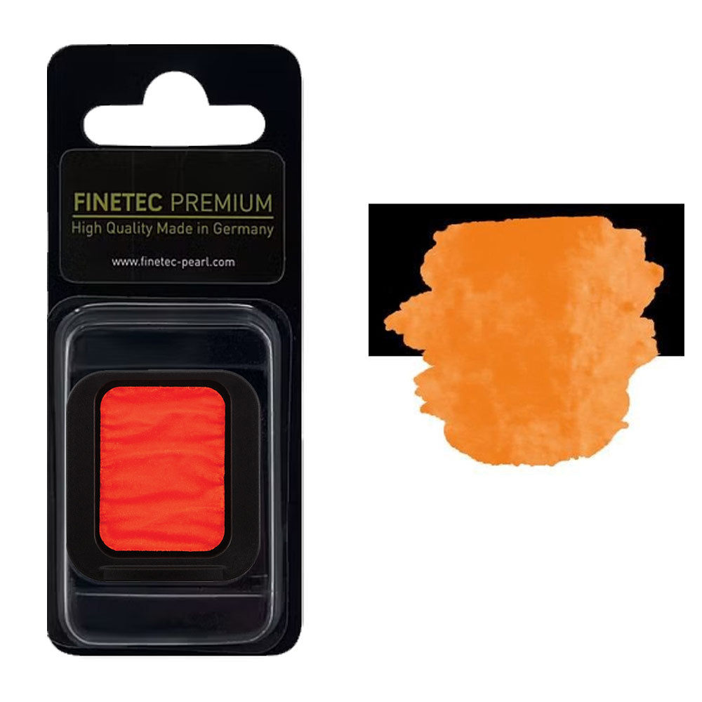 FINETEC PREMIUM WATERCOLOR PAN REFILL (NEON) – ORANGE