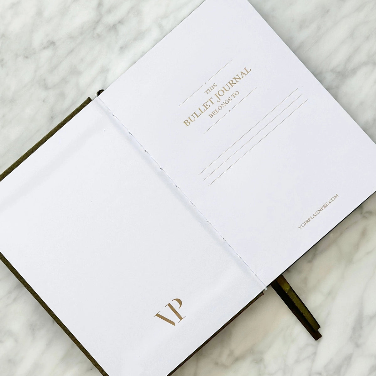 LINEN HARDCOVER DOTTED JOURNAL - OLIVE