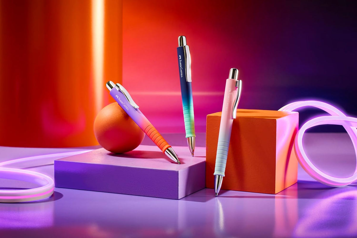 POLY BALL BALLPOINT PEN , FLOW EDITION - BUZZING BLUE