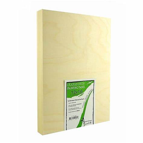 POPLAR CRADLED BIRCH FACED PAINTING PANEL 12 X 24 X 1 5/8&quot;