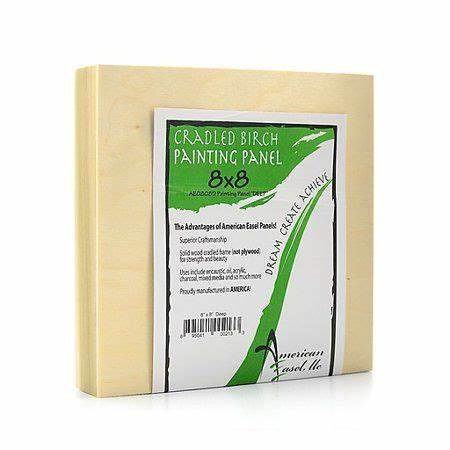 POPLAR CRADLED BIRCH FACED PAINTING PANEL 8 X 8 X 1 5/8&quot;