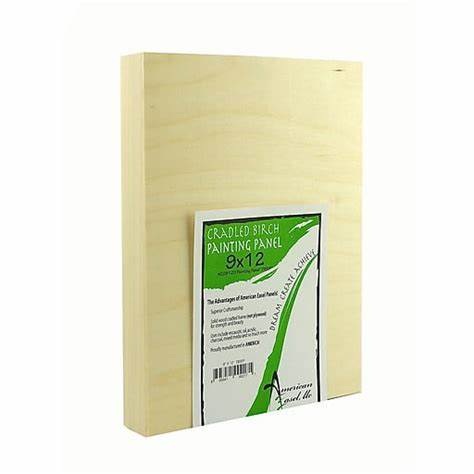 POPLAR CRADLED BIRCH FACED PAINTING PANEL 9 X 12 X 7/8&quot;