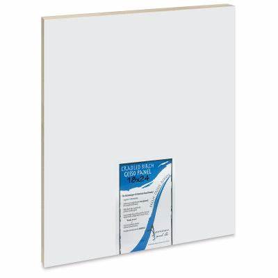 POPLAR CRADLED WHITE GESSO FACED PAINTING PANEL 18 X 24 X 1 5/8&quot;