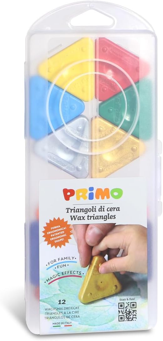 WAX CRAYON TRIANGLE SET/12