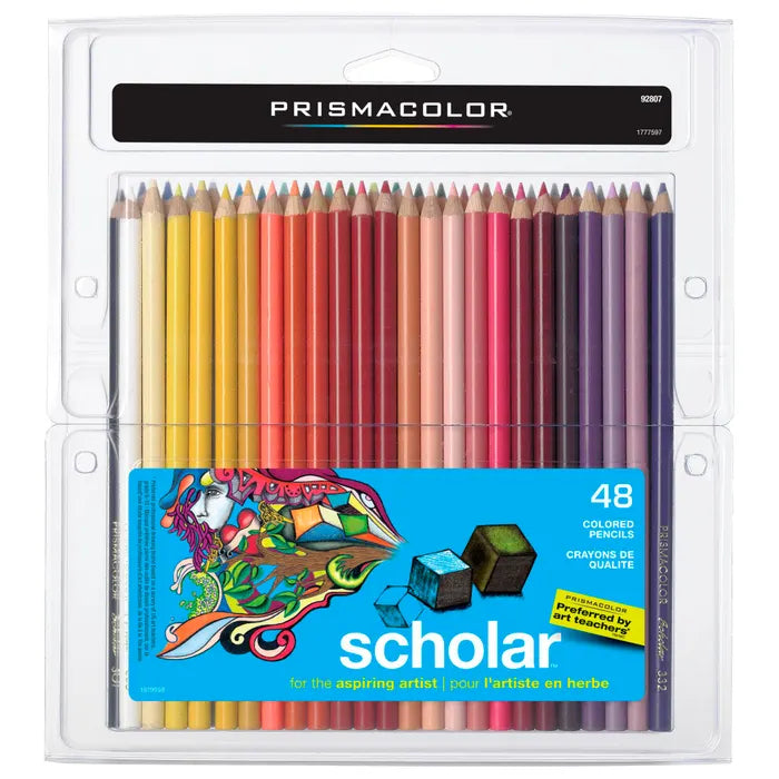 Pack of Prismacolor colored pencils with a colorful design on the packaging.
