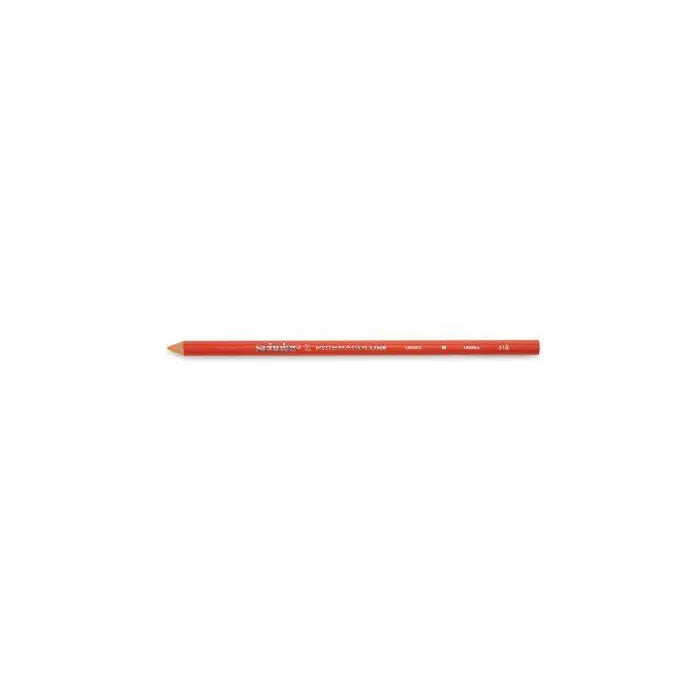 Orange Prismacolor scholar colored pencil on a white background