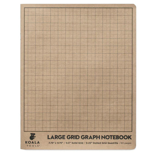 QUADRILLE GRID GRAPH NOTEBOOK - 7.75" X 9.75”