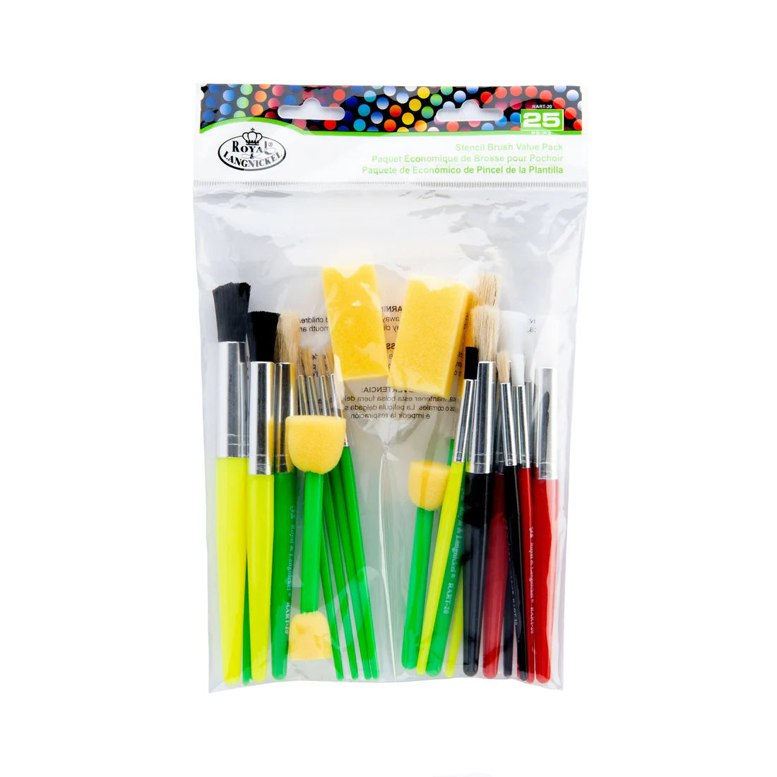 25 PC STENCIL BRUSH VALUE PACK