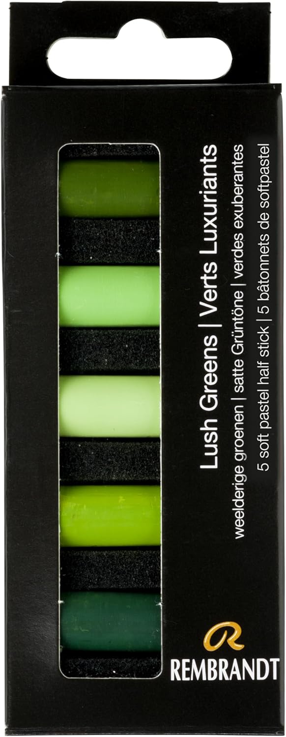 REMBRANDT SOFT PASTEL MICRO SET/5 LUSH GREEN