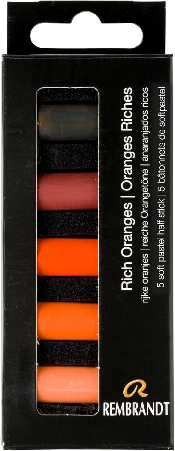 REMBRANDT SOFT PASTEL MICRO SET/5 RICH ORANGE