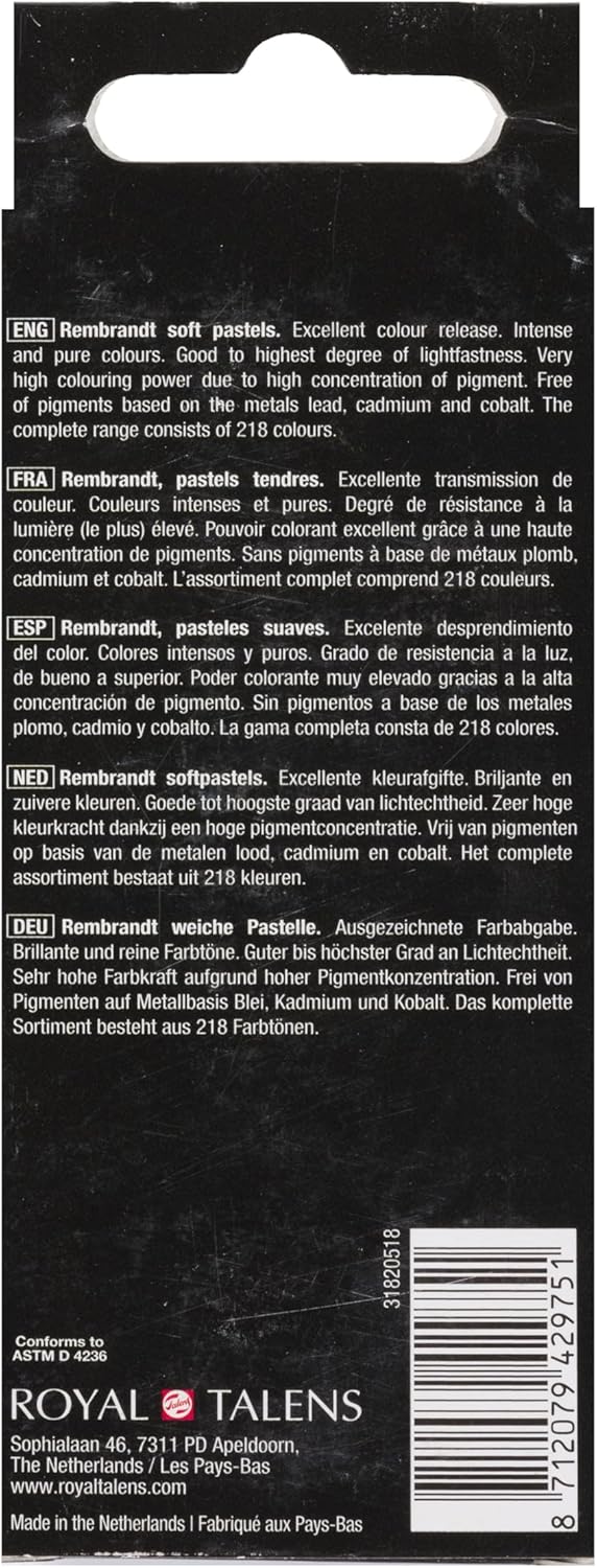 REMBRANDT SOFT PASTEL MICRO SET/5 RICH ORANGE