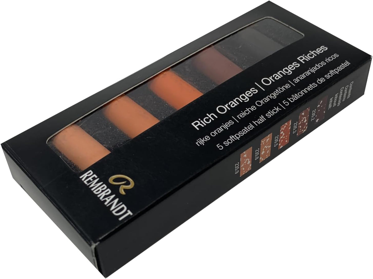 REMBRANDT SOFT PASTEL MICRO SET/5 RICH ORANGE