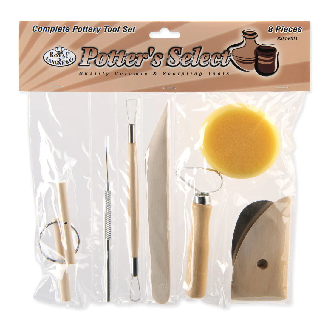8 PIECE COMPLETE POTTERY TOOL SET
